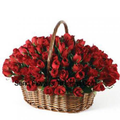 Dreamy 100 Red Roses Basket