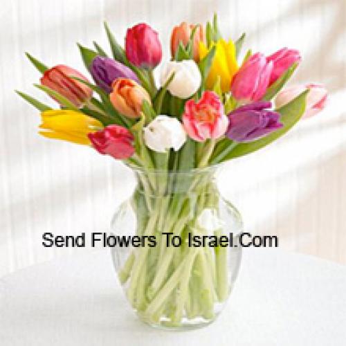 Beautiful Assorted Tulips in Vase