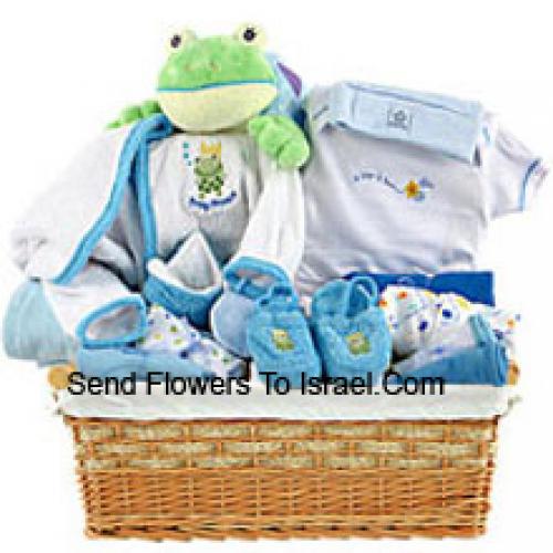 Basket Containing New Born Goodies