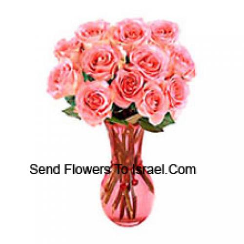 Cute 12 Pink Roses