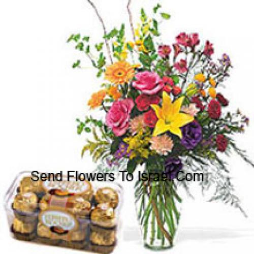 Schattige Assortiment Bloemen met Ferrero Rochers