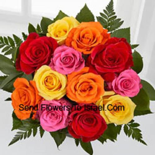 12 Cute Assorted Roses