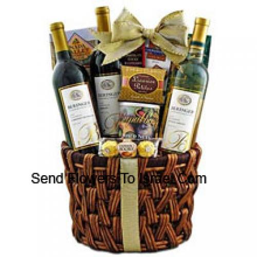 Basket Containing Imported Wine