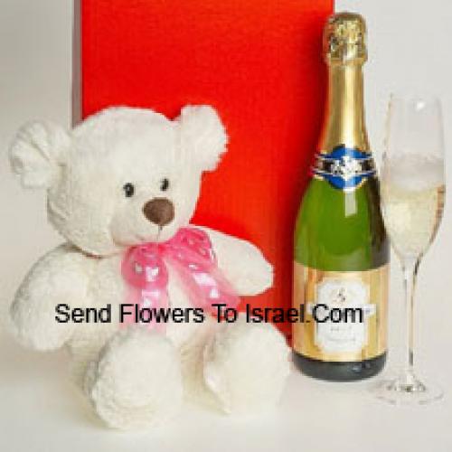 Sparkling Wine And Teddy Bear